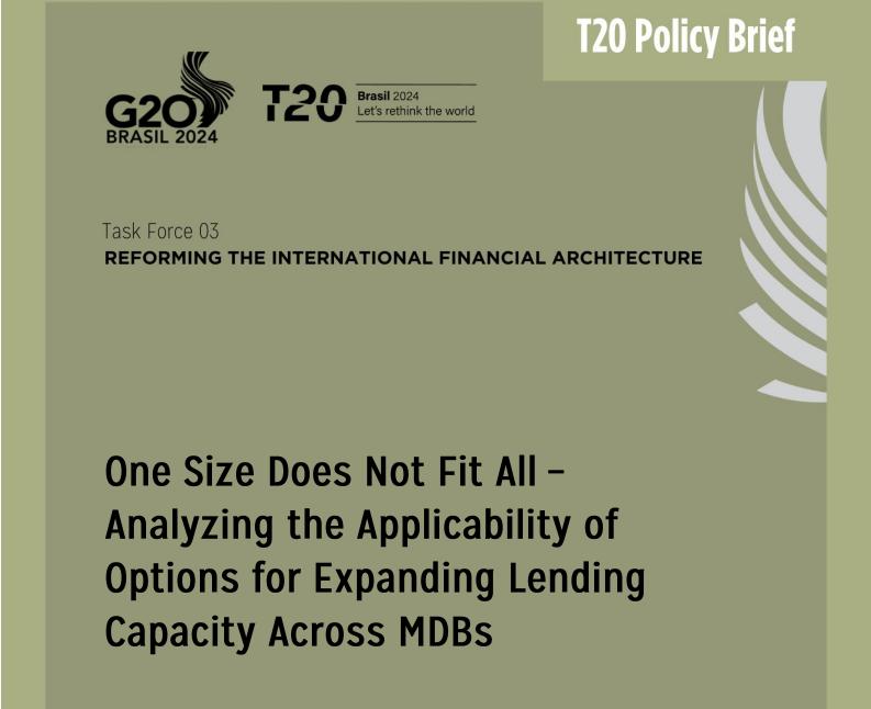 EDB and FONPLATA publish a joint T20 policy brief on analyzing the lending potential of regional and sub-regional MDBs