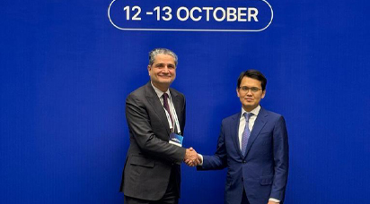 Bagdat Musin meets with Tigran Sargsyan, Supervisor of the EDB Fund for Digital Initiatives